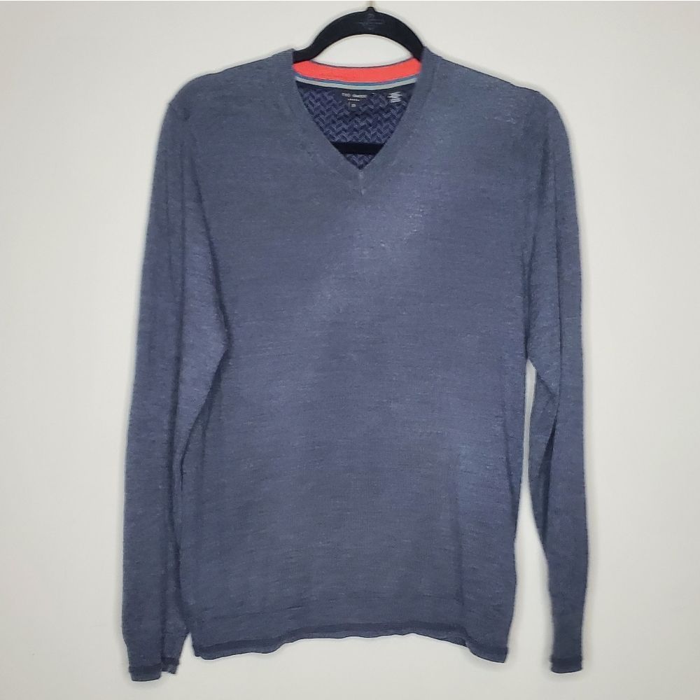 Ted Baker Wool Silk Cashmere Sweater Men's 3 Medium Blue